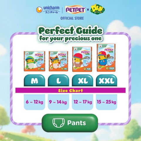 Petpet Pants Gold+ Super Jumbo Pack XXL (Didi & Friends) 32 Pieces
