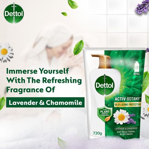Dettol Activ-botany Lavender & Chamomile Shower Gel Body Wash Refill 720ml