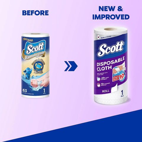 Scott Cleaning Cloth Like Wipes (63 Sheet) 1 Roll