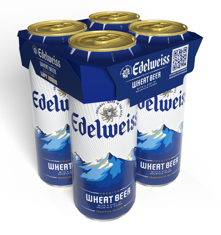 Edelweiss Weissbier Wheat Beer Can (Alcohol) 4s x 320ml