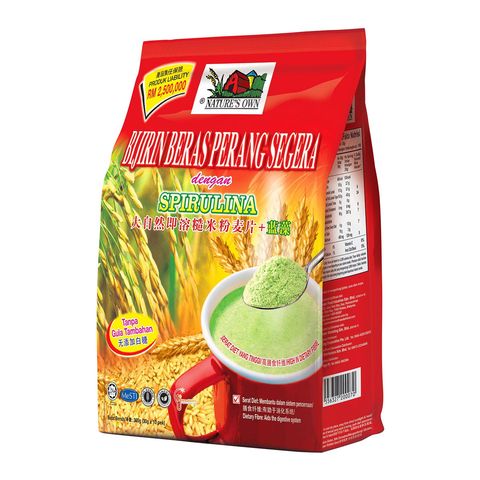 Nature's Own Brown Rice Oat with Spirulina (No Added Sugar) 10 x 30g
