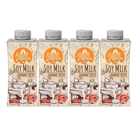Farm Fresh Fresh Soy Milk Original UHT | 4 x 200 ml