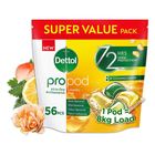 Dettol All-in-one Laundry Detergent Capsule Refill Pack Pods Citrus Rose 56 Pieces