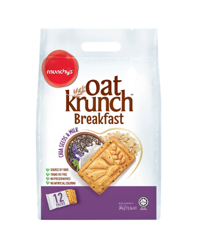 Munchy's Oat Krunch Breakfast Chia Seeds & Milk 384g