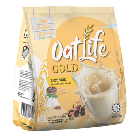 Oatlife Gold Oat Milk Soy with Chia Seeds 12 x 32g