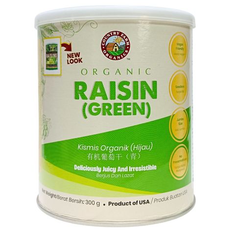 Country Farm Organics Raisin (Green) 300g