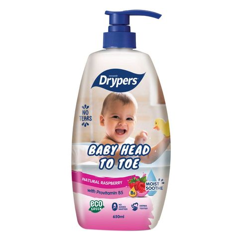 Drypers Baby Head to Toe Raspberry 650ml