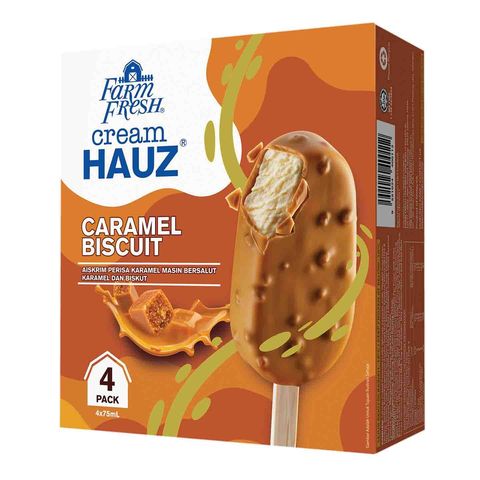 Farm Fresh Cream Hauz Caramel Biscuit 4 x 75ml