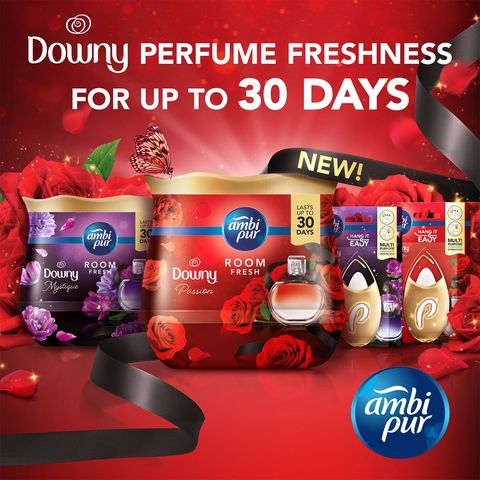 Ambi Pur Air Freshener Gel Room Fresh Downy Passion Premium Parfum 2 x 180g