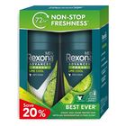 Rexona Men Natural Lime Cool Twin Pack Deodorant Roll on 2 x 4ml