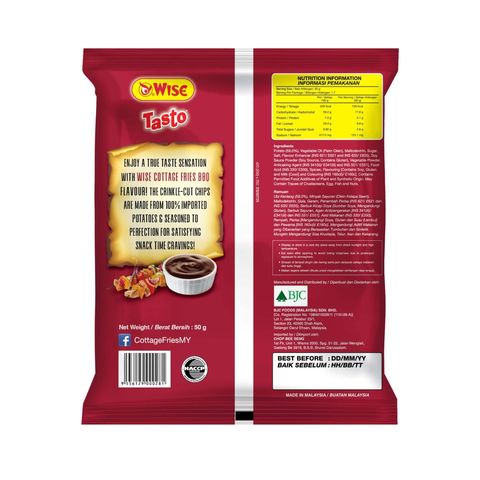 Wise Cottage Fries BBQ Potato Chips 65 g