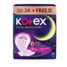 Kotex Total Protection Maxi Night Wing Pad 32cm 24+2s