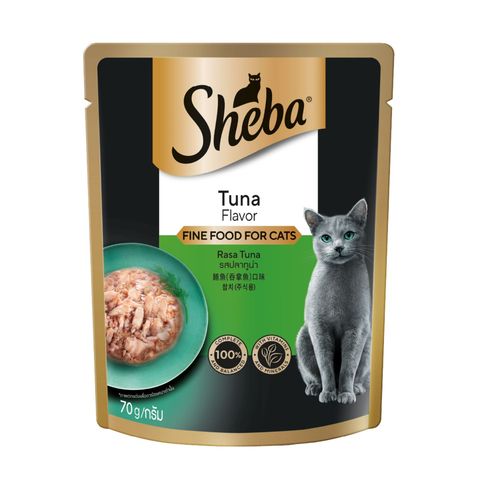 Sheba Cat Wet Pouch Food Adult Tuna 70g