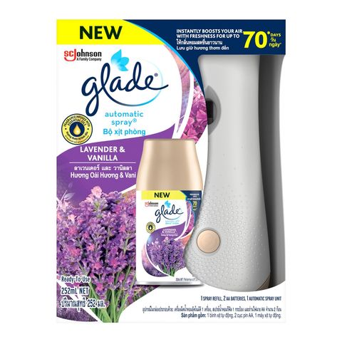 Glade Room Air Freshener Automatic Starter Lavender Spray 252ml