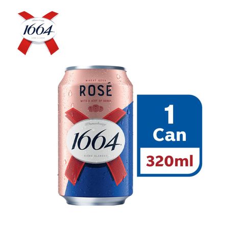 1664 Rose Premium Wheat Beer Can 5.0% Alcohol (Non Halal) 320ml