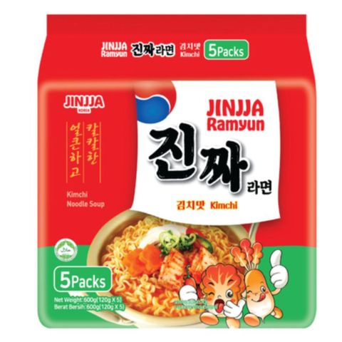Jinjja Kimchi Ramyun 5 x 120g