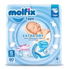 Molfix Extra Dry Tape S Super Jumbo Pack 80pcs