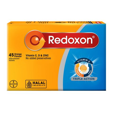 Redoxon Triple Action Vitamin C, D & Zinc Effervescent Tablet 45 Pieces