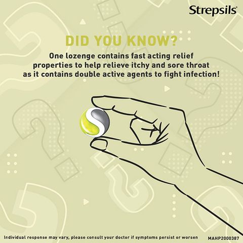 Strepsils Lemon Sugar Free Lozenges 6 Pieces