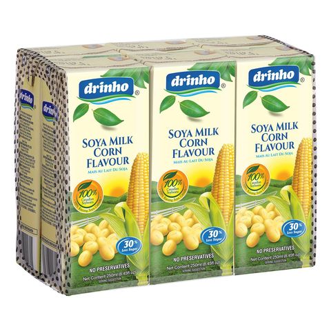 Drinho Corn Soya Milk 6 x 250ml