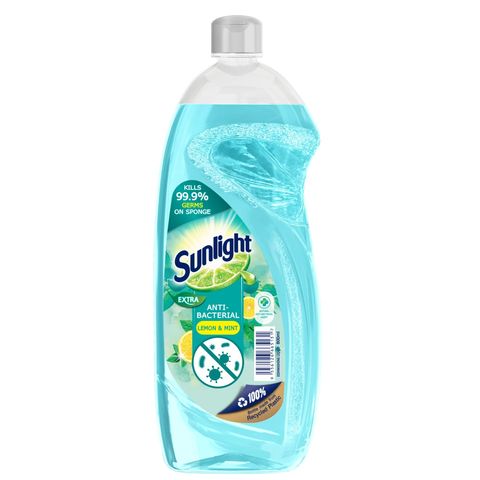 Sunlight Dishwash Liquid Anti-Bacterial Lemon & Mint 800ml