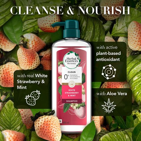 Herbal Essences Shampoo Clean White Strawberry & Mint 600ml