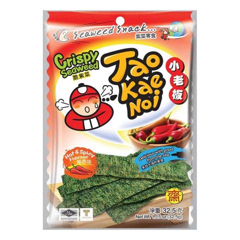 Tao Kae Noi Crispy Seaweed Hot & Spicy 28g