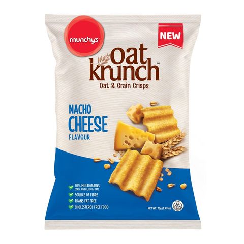 Munchy's Oat Krunch Oat & Grain Crisps Nacho Cheese 70g