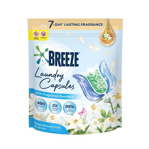 Breeze Fragrance Beads Capsule Detergent Orange & Lily 36 Pieces