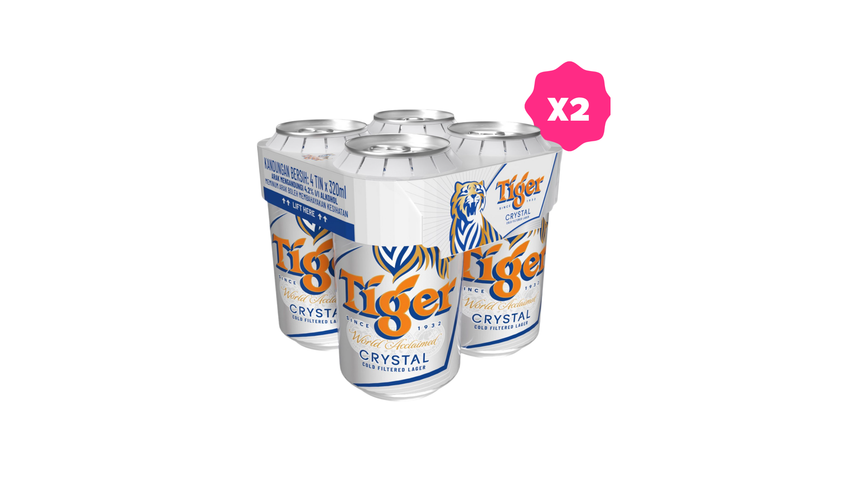 Tiger Crystal Can (Alcohol) 8s x 320ml