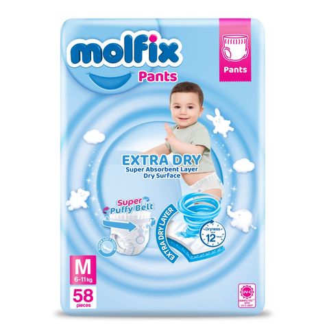 Molfix Extra Dry Pants M Jumbo Pack 58pcs