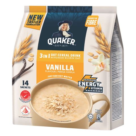 Quaker 3 in 1 Vanilla 14 x 28g