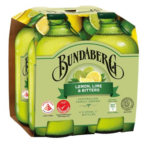 Bundaberg Lemon, Lime & Bitters 4pcs x 375ml