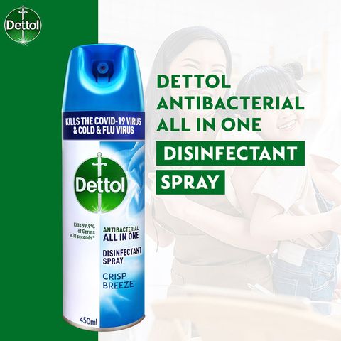 Dettol Crisp Breeze Disinfectant Spray 450ml