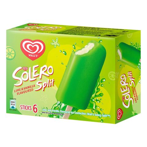 Solero Split Lime & Vanilla | 6 x 64 ml
