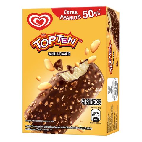 Wall's Topten Vanilla Multipack 4 x 60g
