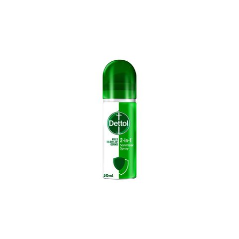 Dettol Hand Sanitizer 2 In 1 Spray 50ml
