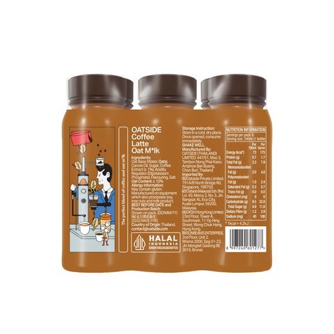 Oatside Coffee Latte Oat Milk 6 x 240ml