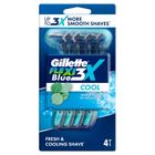 Gillette Blue 3 Cool Disposable Razor 4pcs