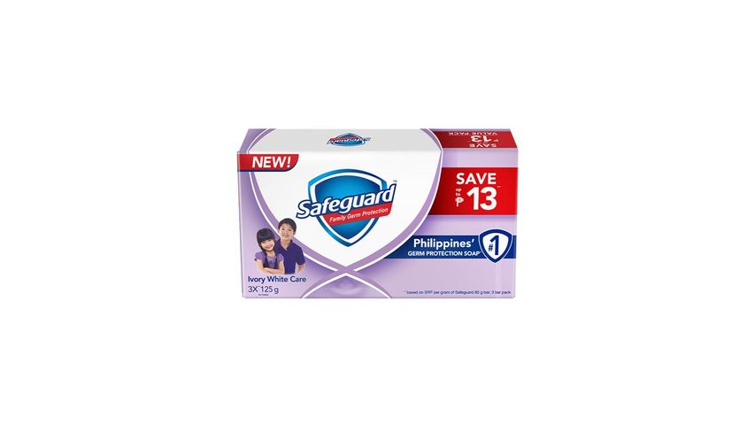 Safeguard Bar Ivory White Care 125g