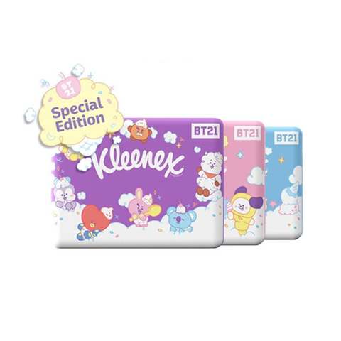 Kleenex BT21 Special Edition Facial Tissue Travel Pack 3 Pieces