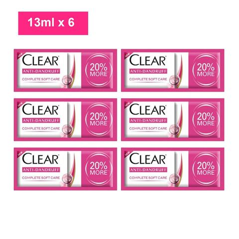 Clear Shampoo Complete Soft Care 6 x 13ml