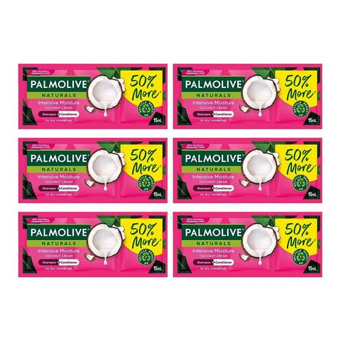 Palmolive Naturals Intensive Moisture Triple Sachet Shampoo 6 x 15ml