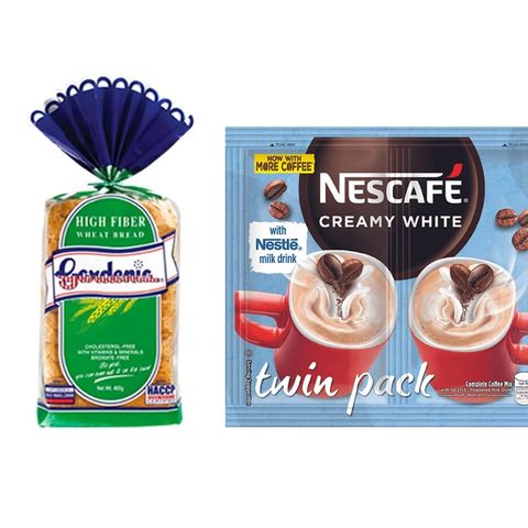 Gardenia High Fiber Wheat and Nescafe Creamy White Combo
