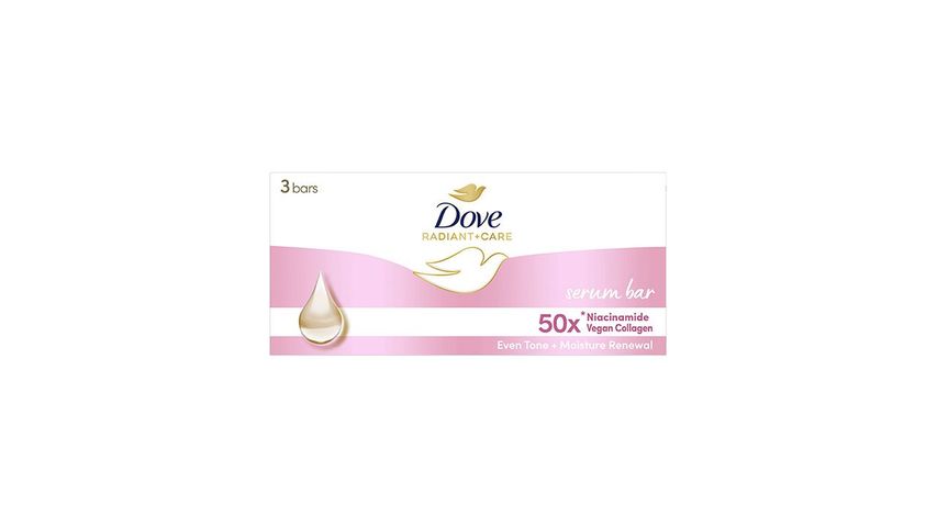 Dove Radiant+Care Niacinamide + Vegan Collagen Serum Bar Triples 3 x 90g