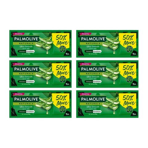 Palmolive Naturals Ultra Smooth Triple Sachet Shampoo 6 x 15ml