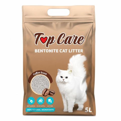Top Care Bentonite Cat Litter Coffee 5L