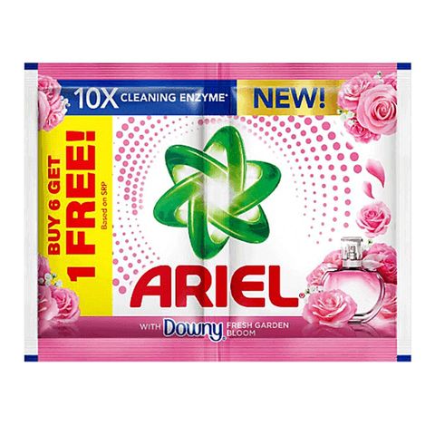 Ariel Detergent Powder with Downy Fresh Garden Bloom (Buy 6 Get 1 Free) 7 x 64g
