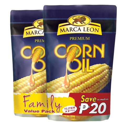 Marca Leon Corn Oil Family Value Pack 2 x 1L