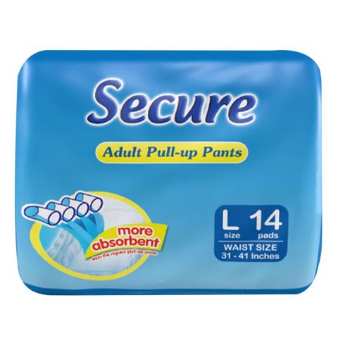 Secure Adult Pull-up Pants Large 14 Pieces